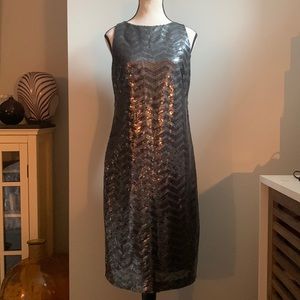 Ralph Lauren Evening, Sz 12, Fully sequinned Glam midi cocktail dress